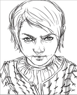 octosquiddle:  From start to finish of the Arya Stark picture I recently uploaded. Hope you guys like it!  
