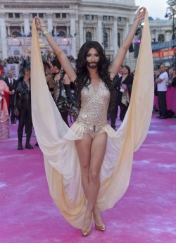 rubyreed: Me showing up to your funeral.   Conchita, Lifeball, Vienna