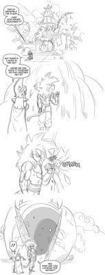   smashndash777 said to funsexydragonball: So in the ssj4 goku and Chichi comic, is goku crazy strong?  Yes.