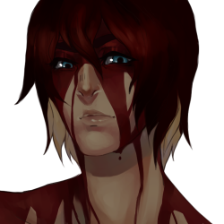 sacredhuntress:  bloody armin is really cool  ///// i’m working on another armin drawing but here’s a doodle 