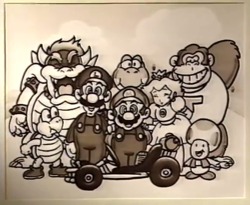 slbtumblng:  suppermariobroth:  From a Japanese store promo for Super Mario Kart.     that peach~ ;9