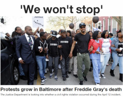 17mul:  realityislife:  vwayyyyyyyy:  goodolewoody:  “The death of Freddie Gray: Baltimore protests grow”  CNN  Going to be a rough week in Charm city….  Keep it going Baltimore!  lmsig  They bout to burn this bitch downHere for it. How is our