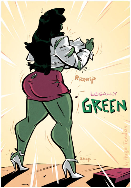   She-Hulk - Legally Green - Cartoon PinUp  Breaking the law, breaking the lawBreaking the skirt, breaking the skirtBreaking the top, breaking the top,Breaking the shoes, breaking the shoes&hellip; :D  Hope that when she get&rsquo;s the long waited movie