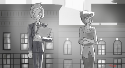 Someone on reddit gave me the idea of a Pearlapis Paperman AU.