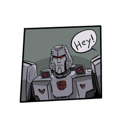 parallelpie:  I like to imagine that Tailgate promptly took Megatron to swerves and watched as half the bots ether wanted a piece of Megatron or avoided him like the plague  
