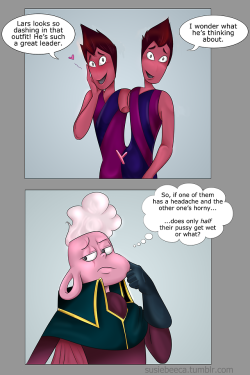 You never want to know what Lars is thinking about.(Also, am I the only one who likes to draw the Rutiles with their incomplete shoulders sticking out of their uniform?)