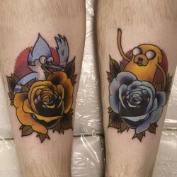 darylwatsontattoo:  On shins, both done today,