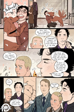 Support Au Lait on Patreon -&gt; patreon.com/reapersun&lt;Page 08 - Page 09 - Page 10&gt;Remember the good old days when Sherlock’s childhood dog was actually a dog? Yeah haha, I drew these before s4 came out, so I really had no idea. What a bummer.