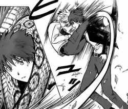 This is from the manga Ansatsu Kyoushitsu or Assassination Classroom. This manga is about an alien octopus who plans on destroying the world and middle schoolers who are being taught to assassinate him and all of the problem children in the class.Â 