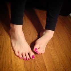 ohmandy56:  My new polish :) #brightpurple #feet #footfetish   You have such a big foot fetish&hellip;