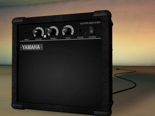 Modelo de amplificador Yamaha 3D terminado.