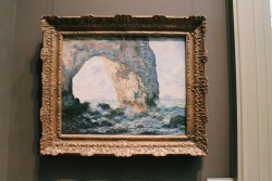 lejoligarcon: The Manneporte (Étretat) + (detail), Claude Monet, 1883