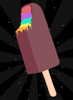 popsicle-illusion:  Rainbow in the Dark Fudge -Popsicle Illusion 