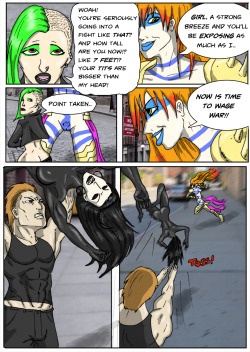 Kate Five vs Symbiote comics Page 174  Liath makes a fair point about Cassandra&rsquo;s outfit, but now she&rsquo;s joining in the fight! What will come of Kate and Centennia?  Centennia although off-panel appears courtesy of cosmicbeholder