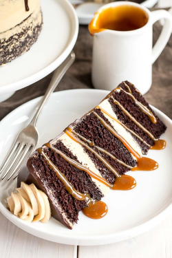 verticalfood:Chocolate Dulce De Leche Cake
