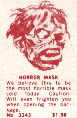 cryptofwrestling:  Classic Shock Monster ad (1960s)    I wonder how much they payed my brother to use his face as a mold for the masks :P lol