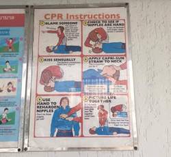 thai-with-booty:Useful cpr training poster by the pool