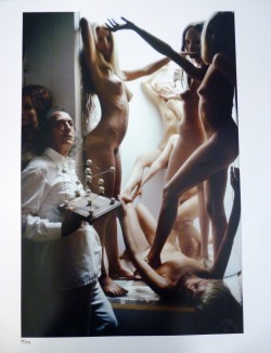 kirgiakos:  Dali and models (ca.1974)  by Pompeo