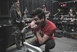  Austin Carlile at practice for Mitch Lucker memorial show with the rest of Suicide Silence 