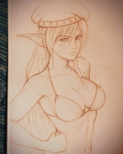 mircosciamart:Drawing of Alleyne from Queen’s Blade. Last day of holidays 🙏