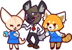 biskitten:   I watched aggretsuko in one sitting, so I drew them all in one sitting. SO GLAD netflix gave these guys a full show.    =3