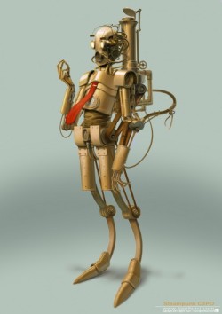 steam-fantasy:    Another steampunk Star Wars – This time we have a steampunk C-3PO, protocol automaton. Illustration by Bjorn Hurri,  http://www.bjornhurri.com/steampunk-starwars-c3po    @empoweredinnocence