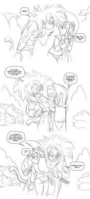 doublebutts: Bonus points if he&rsquo;s never seen a female before and starts examining herThis SSJ4 business got me incredibly distracted this weekend. Going to have refocus&hellip; if that’s even possible.