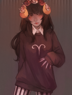 nekozneko:  meulynn:  another one of nekozneko designs that i really liked the first being this one i miss homestuck =~= my birthdays coming up again so it feels appropriate to draw aradia again for the occasion  omg this is so pretty !! 