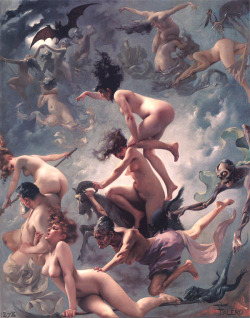 vintagegal:     Departure of the Witches by Luis Ricardo Falero (1878) 