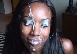 doodazip:  See how this nigger smiles after being blessed with her white master’s cum? This is how a nigger slut behaves properly. As a nigger slut, you should be proud to take your master’s cum and thank him for providing it to you.Reblog if you
