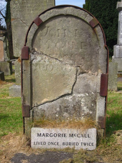 harokissmile:  ksteeno:  spoookyscary:  After succumbing to a fever of some sort in 1705, Irish woman Margorie McCall was hastily buried to prevent the spread of whatever had done her in. Margorie was buried with a valuable ring, which her husband had