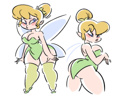 slbtumblng:  kureta:  tink sketches!  Thickerbell.   wana tink that bell~ ;9
