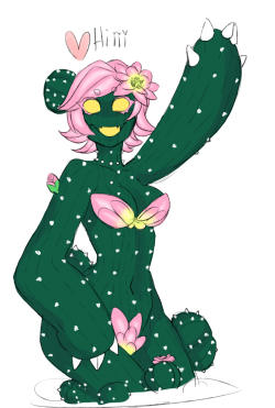scissorbliss:Made a cactus plant girl, no name yet as always. Not sure if she will be a part of Monster mansion though.