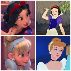 starburstmlp: Disney princesses with their Wreck it Ralph counterparts