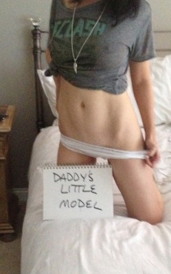 daddyslittlemodel2:  After my Daddy took these pictures I teased him then he beat and fucked me like a good whore.