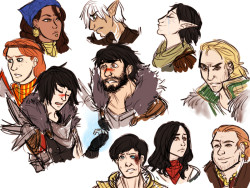 so at first i was all &ldquo;ok gonna practice drawing the hawke family yay&rdquo; but then my mind was all &ldquo;lol nope draw all of the sexy default companions too&rdquo; sigh