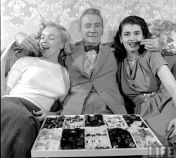 loutigergirl99:  Marilyn Monroe, Laurette Lueza and Clifton Webb on the set of Sitting  pretty