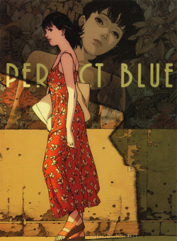 Perfect Blue (パーフェクトブルー)Rare promotional art work for the film Perfect Blue, illustrated by director Satoshi Kon (今敏) and featured in the art book Kon’s Works 1982-2010 (Amazon US | JP). 