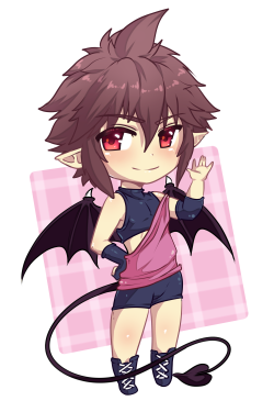 Zack chibi! The main character from my doujinshi =)!! He sais hi~I’m sumbitting the whole doujinshi to tumblr and FA, one page weekly but you can get access to already 11 pages on my patreon!https://www.patreon.com/justsyl?ty=h
