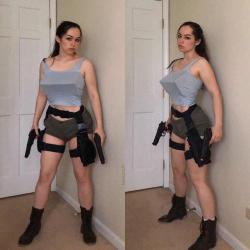 ass-warship:  sexydragonboi330: mojave-red:   dragongyrlwren:   theindependentconservative:   cheshireinthemiddle:  catchymemes:  Accurate Original Tomb Raider Cosplay  Is that a tissue box?   That’s amazing.   I love this   The best   Super accurate