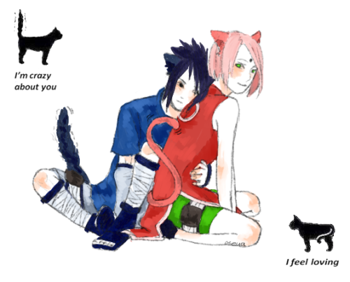 oseua:  The 1st picture is part2 sasusaku are wearing a part1 clothes. The 2nd picture is tracing a some picture. Last one is sasusaku family. All picture painted before 1 or 2months.