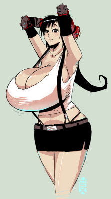 Tifa Lockheart loved all the attention she got from her huge boobs, so she got them enlarged.