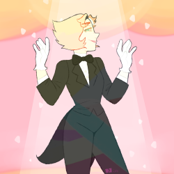 dawndraws:  pearl in a tux. PEARL IN A TUX. As soon as I saw the preview I knew I had to do it :) 