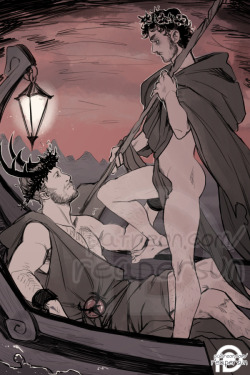 Support me on Patreon =&gt; Reapersun on PatreonPrompt: @sassydoctor9: Anyone&hellip; ferryman of Hades (gives passage over styx)An AU where Will is Charon, ferryman of the dead over the river Styx,  and Hades!Hannibal has a thing for scruffy antisocial