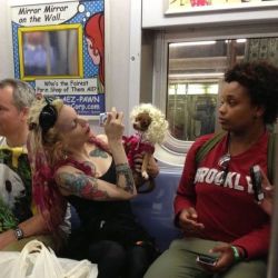 thirdeyesviews:  onehandedabortionisttwerker:  everything about this picture is gold  EVEN THE NIGGA IN THE OTHER TRAIN CONFUSED!!! 