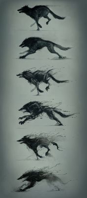 fuckyeahpaganism:    Fenrir, or Fenris, (Norse) is a gigantic and terrible monster in the shape of a wolf. He is the eldest child of Loki and the giantess Angrboda. The gods learned of a prophecy which stated that the wolf and his family would one day