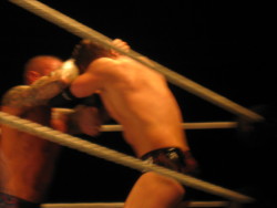 serenitywinchester:  The Miz vs. Randy Orton at a Raw live event in 2011.  So very nice shots here. Some nice angles on Randy and a Miz bulge shot!