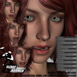 FREE DAZ3D PRODUCT!! TonguePlusFree SLEDGEHAMMER'S  TonguePlusFree for G2 SledgeHammer proudly presents TonguePlusFree, if you ever wanted more control over your G2 character&rsquo;s tongue, a longer one, bend it, side it, wider&hellip; here&rsquo;s