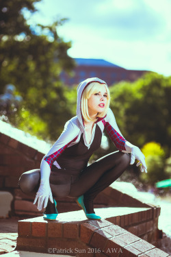   Spider Gwen cosplay shot at Anime Weekend Atlanta 2016Photography by Patrick SunCustom suit created by Nathan DeLuca     