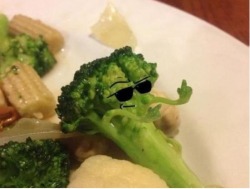 iambluedog:  Wish I was as cool as this broccoli  